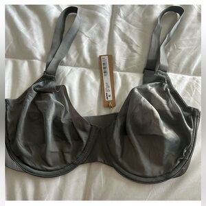 SKIMS GRAY GUN METAL Sheer Bra NWT